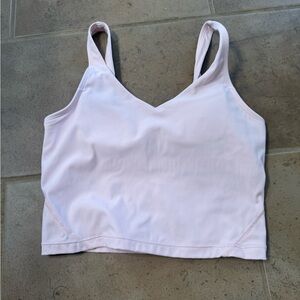 Pink crop tank pads included xs